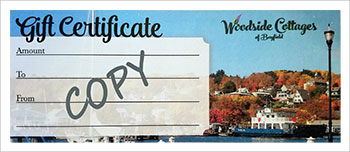 Woodside Cottages Gift Certificates